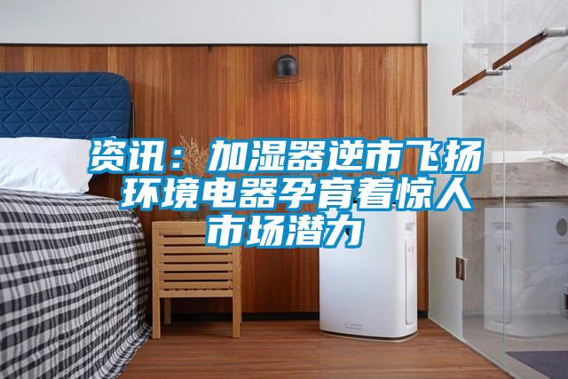 資訊：加濕器逆市飛揚 環(huán)境電器孕育著驚人市場潛力