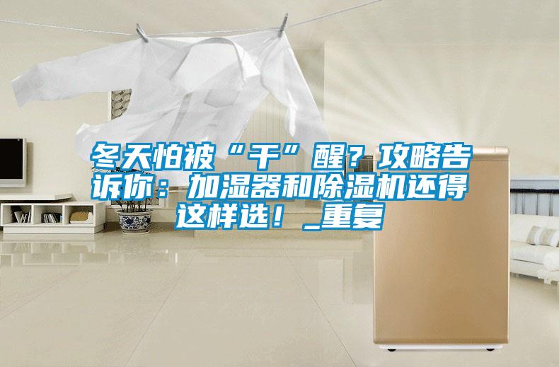 冬天怕被“干”醒？攻略告訴你：加濕器和除濕機還得這樣選！_重復